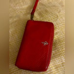 Cole Haan Red wallet / wristlet genuine leather